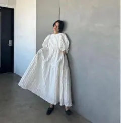 yuuuu☆様専用ページ　ホワイトロングワンピース 長袖 Aライン