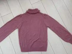 美品⭐︎フリル付きタートルネックニット ⭐︎ピンク
