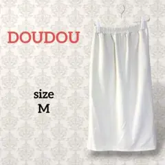 ドゥドゥ【M】スウェットロングスカート カジュアル ストレッチ バックスリットのサムネイル