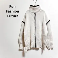 【Fun Fashion Future】 ニット セーター 長袖 アイボリー M