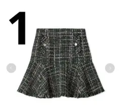 新品✨完売品　LILY BROWN フリンジツイードミニスカート