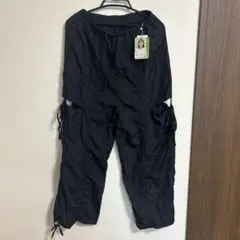 FLASH BLUE ナイロンワークパンツ ブラック L しまむら ダンスウェアのサムネイル
