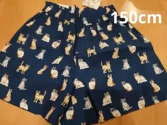 ユニクロ UNIQLO PAUL&JOE ネコ柄 紺 ショートパンツ 150cm