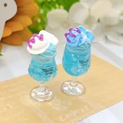 ソーダフロート 2個セット ミニチュアスイーツ ドリンク 414