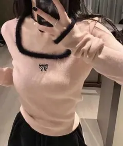 ピンク セーター ニット SHEIN