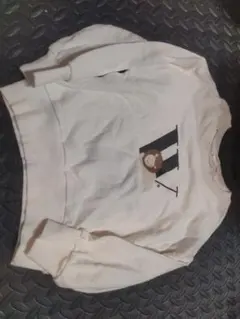 バースデイ　コトリ　120　裏毛　トレーナー　トップス　白　イニシャル　W