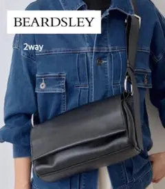【極美品・未使用級】BEARDSLEY 2way レザーボディバッグ ブラック ビアズリー BEARDSLEY レザーボディバッグ （black
