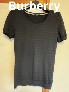 ❤️美品❤️バーバリー　Burberry M 黒 ストライプ半袖Tシャツ