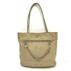 大人気☆PRADA☆プラダ☆トートバッグ☆フロントファスナー☆ナイロン☆ベージュ