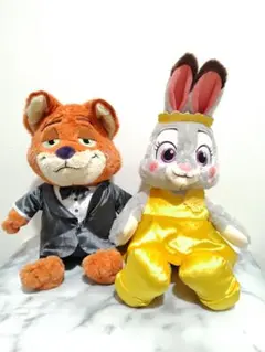 ズートピア　ニック・ワイルドとジュディ・ホップス ぬいぐるみセット　新品タグつき