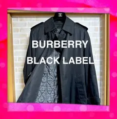 ☘️美品 バーバリー ブラックレーベル 黒 ブラック ライナー トレンチコート ☘️