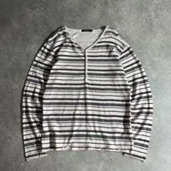 00s beams henry neck border L/S tee y2k