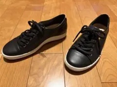極美品 ecco SOFT 7牛革レザー スニーカー黒 35 22〜22.5cmのサムネイル