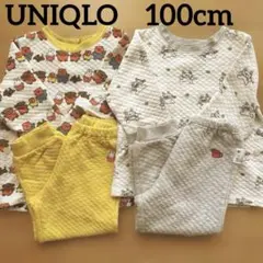 UNIQLO 100cm パジャマ 2点セット　ノンタン　ミッフィー
