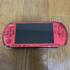 ジャンク　SONY PSP レッド 本体 ソフト3点他付き