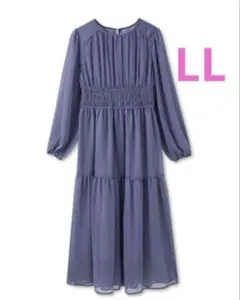 【未使用品】mysa closet 楊柳シアーワンピース LL