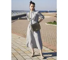 FRAY I.Dフレイアイディーコットンレース　ハイネックロングワンピース