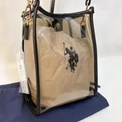 新品 U.S.POLO ASSN. クリアショルダーバッグ 黒のサムネイル