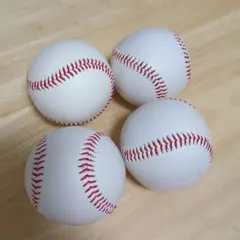 ホワイト 野球ボール　サイン用 4個セット