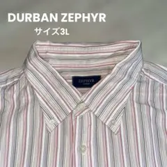 ZEPHYR DURBAN ダーバン　シャツ　半袖　ボタンダウン ストライプのサムネイル