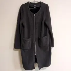 MUMU & Co. ボア ロングコート グレー Mサイズ