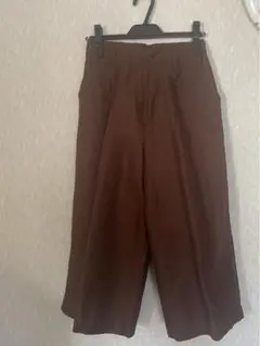 ブラウン ワイドパンツ