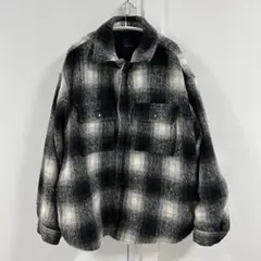 【★美品★】レイジブルー　チェック　シャギー　アウター