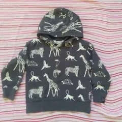 H&M アニマル柄 パーカー 98/104cm