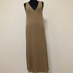 スピックアンドスパン19AWリブニットワンピースブラウン