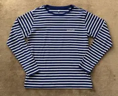 mont-bell ボーダー長袖カットソー ブルー×シロ　140サイズ