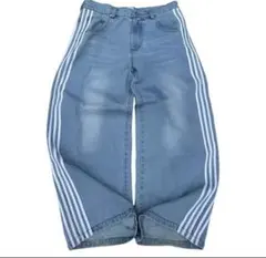 日本製 DOGTOWN サイドラインワイドバギーホワイトデニム adidas 