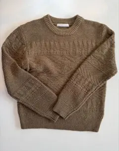 LOWRYS FARM ローリーズファーム　ケーブル編みニットセーター　M