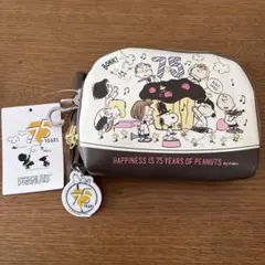 PEANUTS 75周年記念 ポーチ スヌーピー