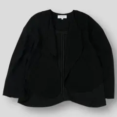 ブラック ノーカラージャケット