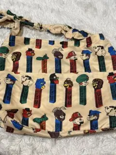 PEZ(ペッツ)クロスショルダーバッグ/シャーリングリボン/ベージュ総柄