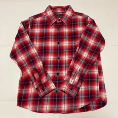 【 UNIQLO 】 フランネルチェックシャツ キッズ 140