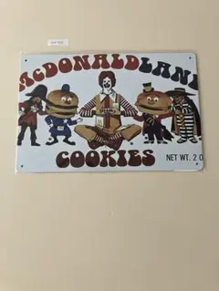 マクドナルドランド クッキー ブリキ看板 インテリア雑貨 レトロ