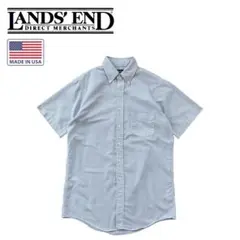 【美品】LAND'SENDランズエンド USA製 90s ストライプ BDシャツ