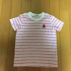 ミキハウス ホットビスケッツ うさこ ボーダー 半袖シャツ 100 110