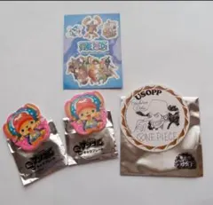 ONE PIECE ナツコミキャラプレート2枚コースター1枚シール1枚