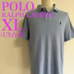 ポロラルフローレン　ポロシャツ　水色　US古着 カスタムスリムフィット