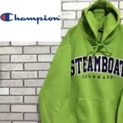 希少 チャンピオン☆カレッジロゴワンポイント刺繍ロゴスエットパーカー90s