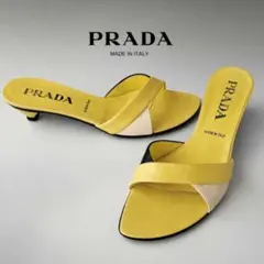 美品✨ PRADA プラダ レザー キトンヒール サンダル ミュール 36.5のサムネイル
