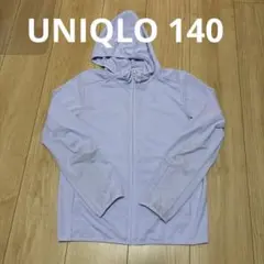 ユニクロ　140 薄紫 フード付き UVカット