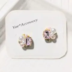 14-52　ハンドメイド☆ビジューピアス／イヤリング