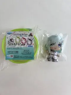 セガラッキーくじ プロセカ　日野森雫 ぷちぬいマスコット　モモジャンマルチポーチ