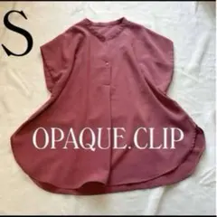 【OPAQUE.CLIP】 Vネックブラウス ◆S/テラコッタ/くすみレッド系