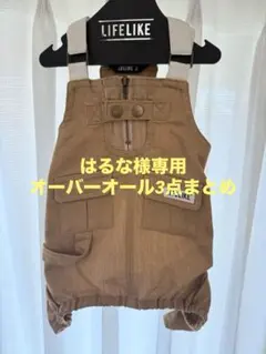 LIFELIKE ポケット付きオーバーオール 3色セット