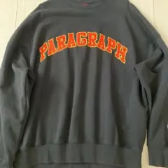 Paragraph パラグラフ スウェット ブラック　ストリート　古着