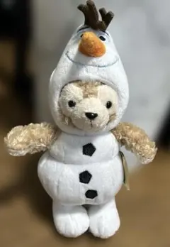 香港ディズニー ダッフィー オラフ コスチューム ぬいぐるみ キーホルダー レア